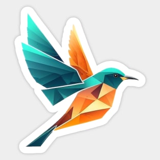 Paradise Bird - Geometric bird design for the environment Sticker